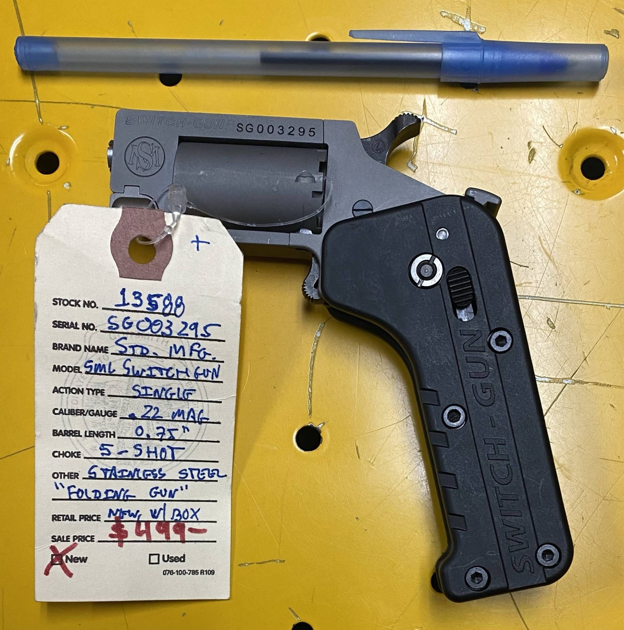 Standard MFJ,SMC switch gun 22 magnum Gun Runners