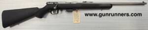 Savage, used/unfired, Model SV93FSS-AT, .22 Magnum caliber, right hand bolt action rifle, 21” barrel, 5 round detachable magazine, stainless steel/synthetic.
