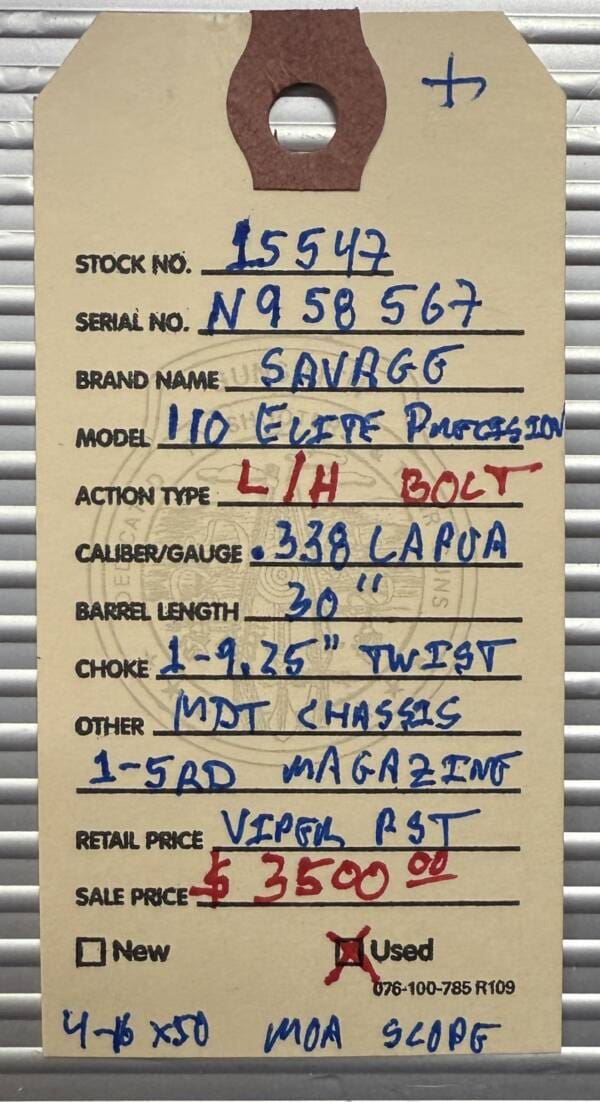 savage 110 elite precision  338 Lapua - Image 2