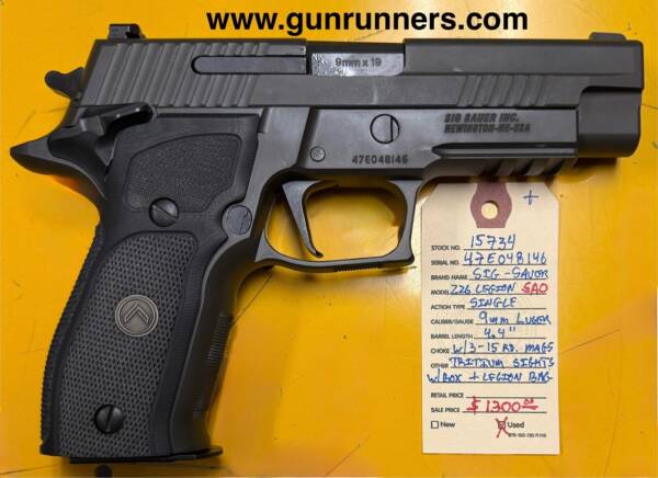 Sig Sauer 226 legion SAO 9 mm