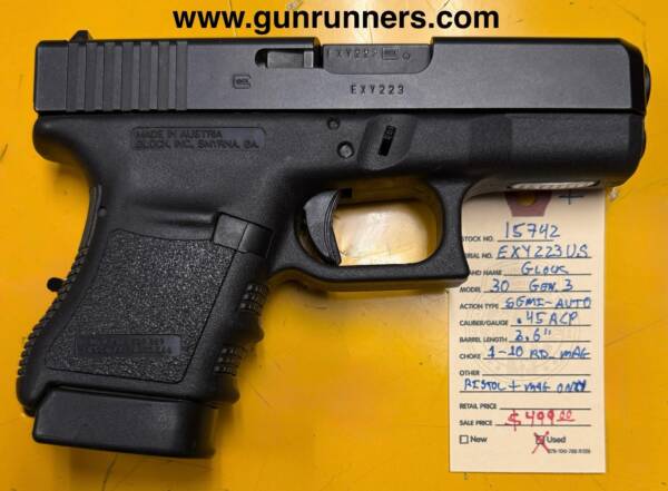 Glock 30 Gen 3 45 acp