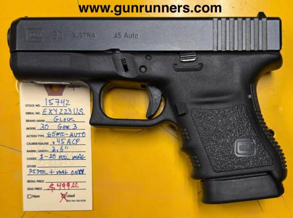 Glock 30 Gen 3 45 acp - Image 2