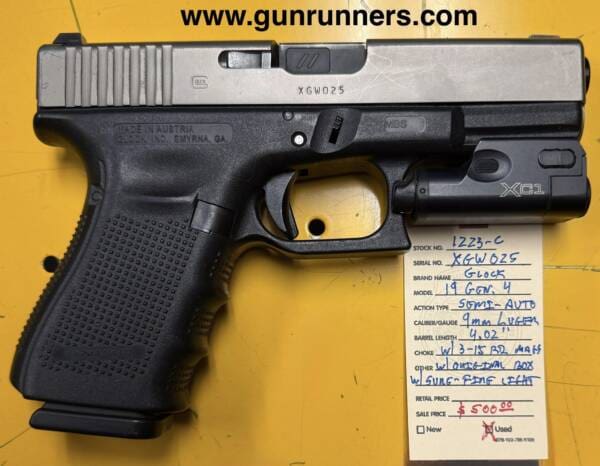 Glock 19, Gen. 4, 9mm Luger cal.