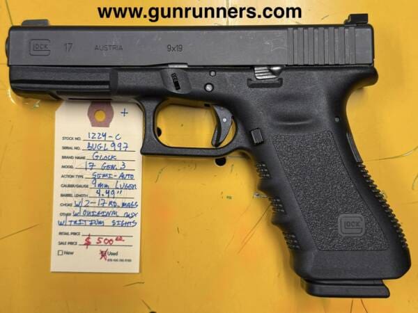 Glock 17, Gen. 3, 9mm Luger caliber, w/tritium sights - Image 2