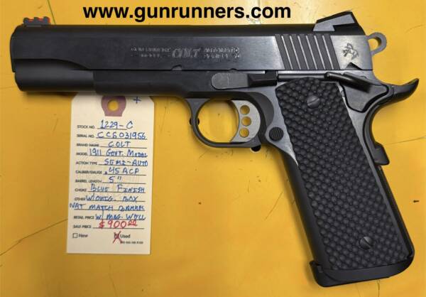 Colt, 1911 semi-auto pistol, Series 70 style, .45ACP caliber, 5” barrel, blued finish, single-action. - Image 2