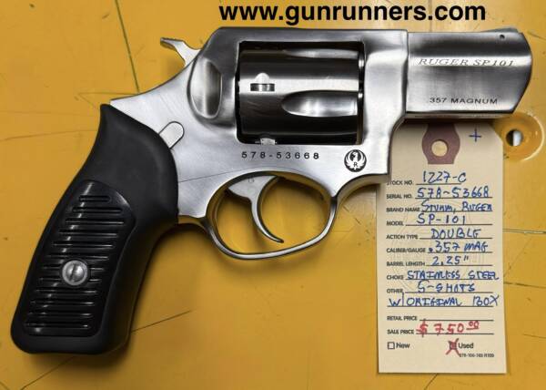 Sturm, Ruger, & Co., Model SP-101, .357 Magnum caliber, double-action revolver.