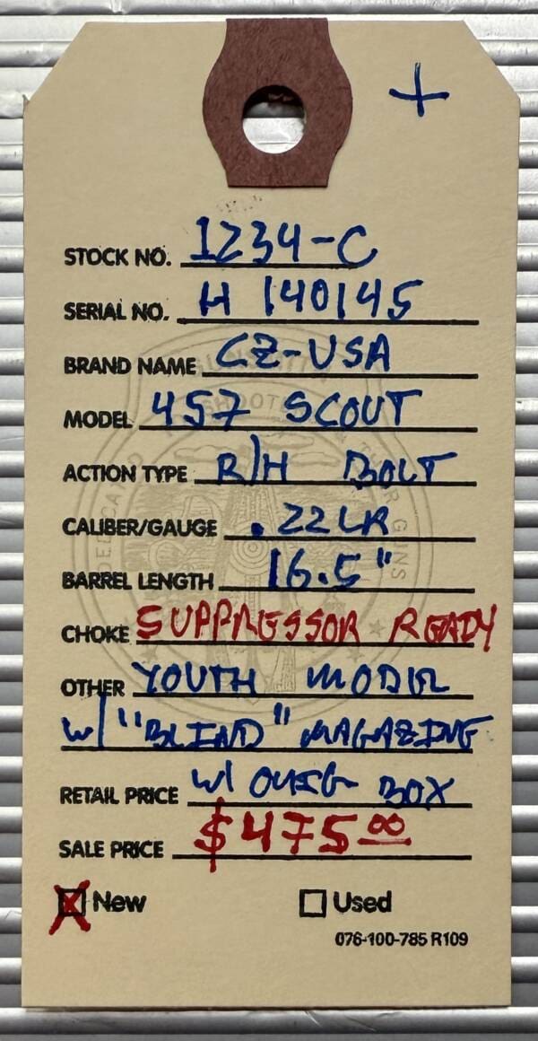 CZ-USA Model 457 Scout - .22LR caliber, youth rifle - Image 2