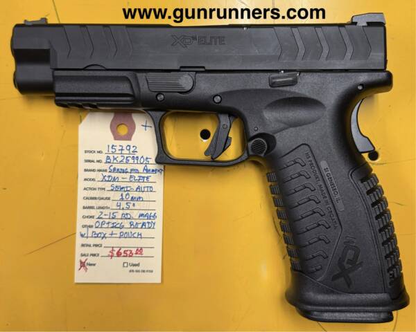 Springfield Armory XDM-Elite, 10mm caliber, semi-auto pistol, w/4.5” barrel, optics ready, w/2-15 round magazines. - Image 2
