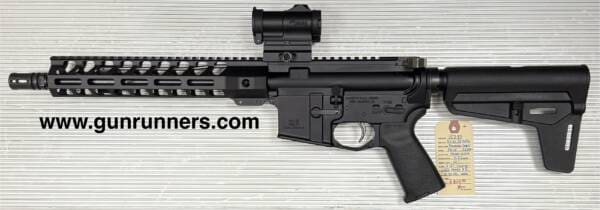 PA-15, 5.56mm caliber, semi-auto pistol, 12” barrel, w/pistol brace & red dot optical sight. - Image 3