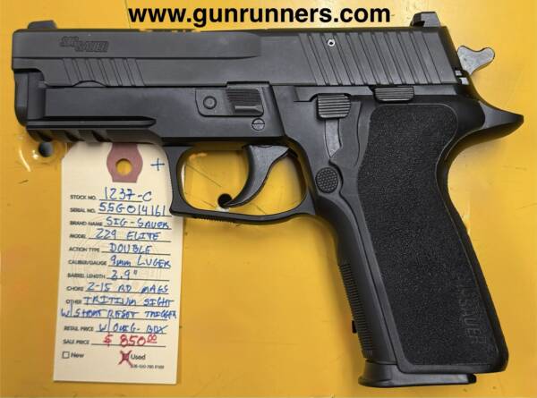 SIG 229 Elite, 9mm caliber, double-action, semi-auto pistol, w/tritium sights, 3.9” barrel, 2-15 round magazines, & original box. - Image 2