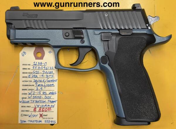 SIG-Sauer, P-229, 9mm Luger caliber, double-action, semi-auto pistol, w/3.9” barrel, 2-15 round magazines, Short Reset Trigger (SRT), dim tritium sights, and original box. - Image 2