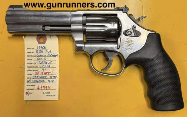 Smith & Wesson, Model 617-6, 10-shot, .22LR caliber, double action revolver, w/4” barrel.  New, with box & accessories. - Image 2
