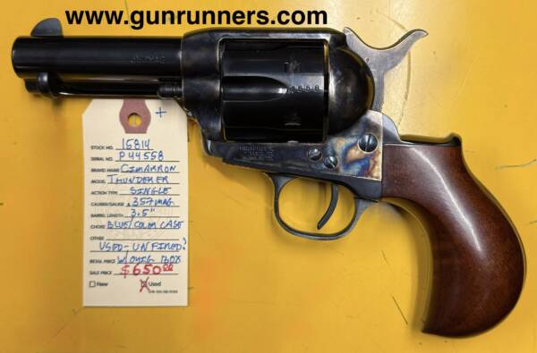Cimarron Thunderer, single-action revolver, .357 Magnum caliber, 3.5” barrel, blue/color case finish, “birds head grip”, w/original box. - Image 2