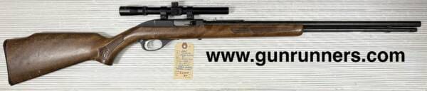 Marlin-Glenfield, used, Model 60, .22LR caliber, wood/blue, semi-auto rifle, w/old telescopic sight.