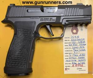 SIG-Sauer, 365 AXG Legion, 9mm Luger caliber, semi-auto pistol, optics ready, tritium sights, 3.1” ported slide, w/3-17 round magazines.  Just arrived and new with box.