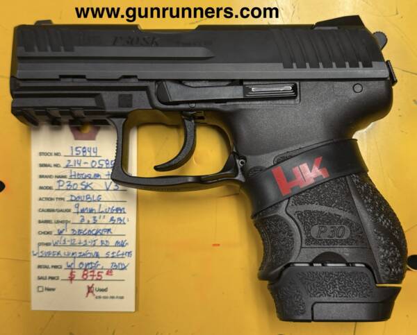 Heckler & Koch, (HK), P30SK V3, 9mm Luger caliber, compact, semi-auto pistol, w/Super Luminova sights, w/decocker, 1-12 & 1-15 round magazine, original box and accessories.   This pistol is in used/excellent condition. - Image 2