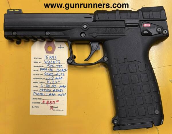Kel-Tec, used, PMR-30, .22 Magnum caliber, 4.25” barrel, optics ready, semi-auto pistol, w/1-30 round magazine.  Used/excellent condition. - Image 2