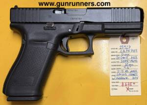 Glock, used, Model 20 Gen. 5 MOS, 10mm caliber, optics ready, semi-auto pistol, 4.6” barrel, 2-15 round magazines, original box.  This pistol has very slight wear on it, but is fully functional.