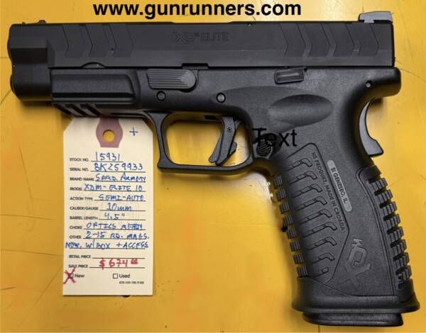 Springfield Armory, XDM-Elite, 10mm caliber, semi-auto pistol, 4.5” barrel, optics ready, 2-15 round magazines.  New in box and just arrived! - Image 2