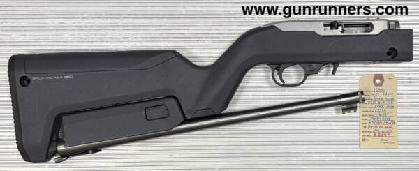 Ruger 10-22, Back-Packer Take-Down, .22 LR caliber, stainless steel/synthetic, semi-auto rifle, 16.63” suppressor-ready barrel, 4-10 round magazines, new/with box and accessories.  Photos show how awesome & practical this rifle is for Alaska and anyone who wants a survival rifle. - Image 2