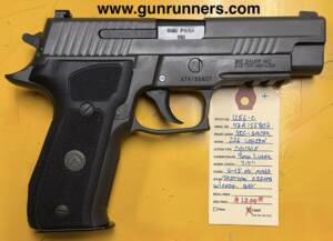 SIG-Sauer, used, P226 Legion, 9mm Luger caliber, double-action semi auto pistol, 4.4” barrel, tritium sights, 3-15 round magazines, w/ original box and accessories.  This pistol is in used/excellent condition!