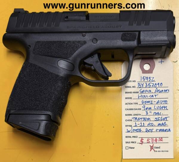 Springfield Armory, used, Hellcat, 9mm Luger caliber, semi-auto pistol, 1-11 round magazine, w/original box.