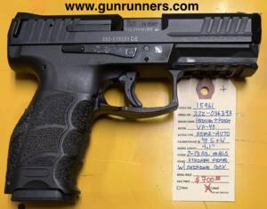 Heckler & Koch, used, VP-40, striker fired semi-auto pistol, 4.1” barrel, 2-13 round magazines, and original box.