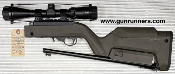 Ruger, used, 10-22 Backpacker Take-Down, .22LR caliber, semi-auto rifle, 16.1” suppressor ready barrel, 4-10 round magazines, w/telescopic sight, lightweight, easy disassembly & reassembly. - Image 4