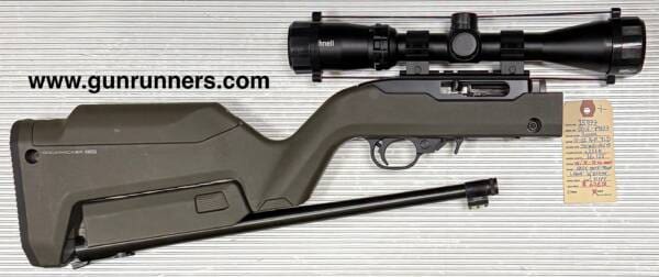Ruger, used, 10-22 Backpacker Take-Down, .22LR caliber, semi-auto rifle, 16.1” suppressor ready barrel, 4-10 round magazines, w/telescopic sight, lightweight, easy disassembly & reassembly. - Image 2