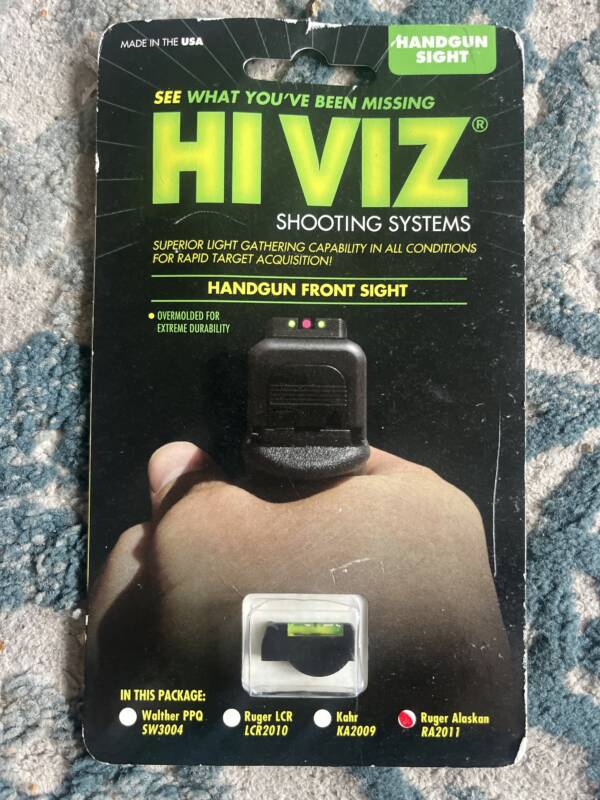 Ruger Alaskan handgun front site Hi viz