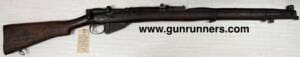 Lee-Enfield, #1 MKIII, .303 British caliber, 25” barrel, 10 round magazine, manufactured in 1917.   Imagine the stories this old rifle could tell!