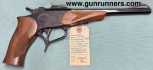 Thompson-Center, used, Contender, break-open, single shot pistol, .222 Remington caliber, blued finish, 10” octagonal barrel, in excellent condition.