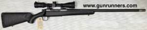 Christensen Arms, used, Model 2014 Ridgeline Titanium, light weight, 7mm Remington Magnum caliber, right hand bolt action rifle, 26” ported carbon fiber barrel, w/Minox 2.5-10X40mm telescopic sight.
