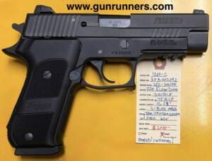 SIG-Sauer, used/unfired, P-220 Elite Dark, .45ACP caliber, 4.25” barrel, double action semi auto pistol, dim tritium sights, 3-8 round magazines, w/original box and accessories.  A very uncommon model.