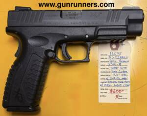 Springfield Armory, used, XDM-9, 9mm Luger caliber, striker fired semi auto pistol, 2-19 round magazines, original hard case, w/holster & magazine pouch.  This pistol is in superb condition.