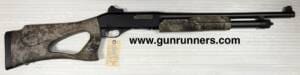 Stevens, used, Model 320, pump action shotgun, 20 gauge, 18.5” barrel, 3” chamber, ghost ring sights, w/synthetic camouflage stock.  This shotgun is in used/excellent condition.