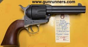 Stoeger/Uberti, used, Model 1873 SAA modern reproduction, .45 Colt caliber, 4.75” barrel, matte blue finish, w/wooden grips.  A modern rendition of an American legend.  In excellent condition!