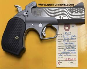 Bond Arms, DT47, derringer, .45 Colt/.410 bore, 4.25” barrel, stainless steel, new w/box and accessories.   This pistol commemorates President Donald J. Trump.
