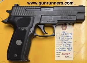 SIG-Sauer, used, P226 Legion, 9mm Luger caliber, double-action semi auto pistol, 4.4” barrel, tritium sights, 3-15 round magazines, w/original box and accessories.   This pistol is in very good condition.