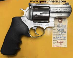 Sturm, Ruger, & Co., used, Super RedHawk “Alaskan”, .44 Magnum caliber, 6-shot, 2.5” barrel, stainless steel, double action revolver, w/original box.  This revolver has very minor surface wear, but is unfired and in excellent condition.
