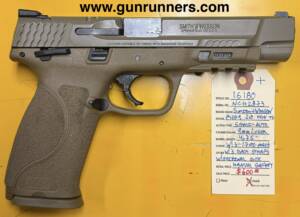 Smith and Wesson, used, M&P9 2.0, 9mm Luger caliber, semi auto pistol, FDE finish, 4.75” barrel, manual safety, 3-17 round magazines, original box with all accessories.   This pistol is in excellent condition.