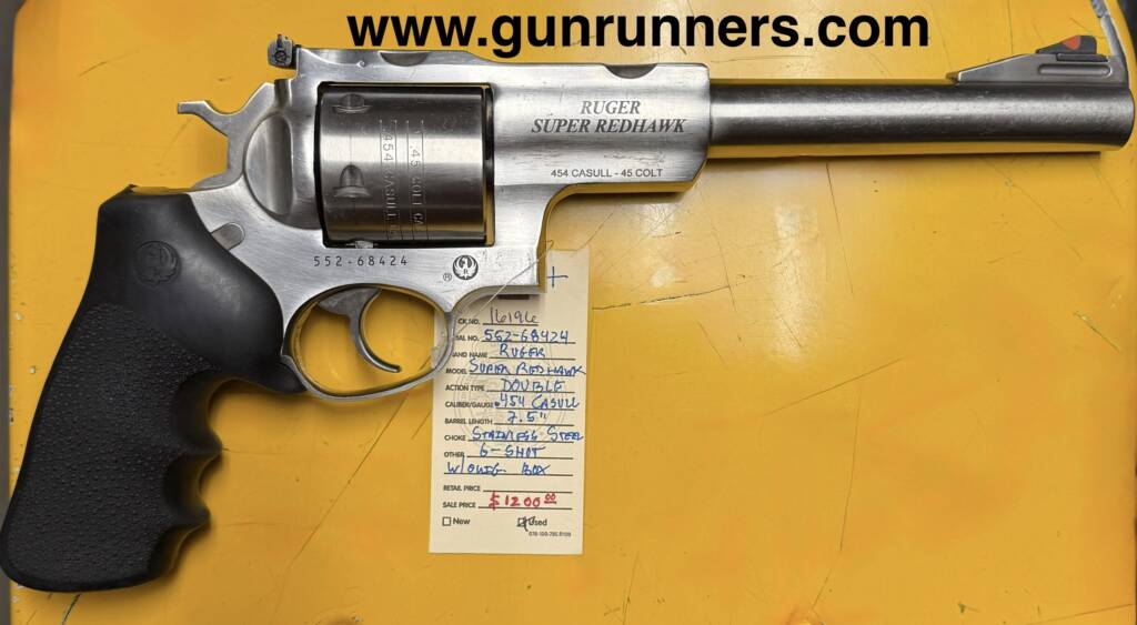 Ruger, used, .454 Casull caliber, Super Redhawk, double action revolver ...