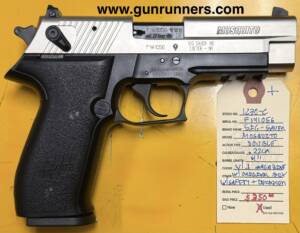 SIG-Sauer, used, Mosquito, .22LR caliber, double action, semi auto pistol, 4” barrel, bitone finish, with manual safety, with decocker, 1-10 round magazine, with original box.