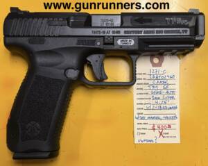 Canik, used/unfired?, TP9 SF, 9mm Luger caliber, striker fired, semi auto pistol, 4.25” barrel, 2-18 round magazines, with original box and accessories.