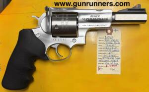 Ruger, new, Super RedHawk “Toklat”, .454 Casull/.45 Colt caliber, double action revolver, 5” barrel, 6-shot, stainless steel, with 1” Ruger scope rings, absolutely new in box with all accessories.   Tough to find & limited production.
