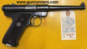 Ruger, used, Standard Model (Mark I), .22 LR caliber, semi auto pistol, 6” barrel, fixed sights, 1 magazine, blued finish, manufactured in 1978.