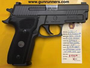 SIG-Sauer, used, Model 229 Legion, 9mm Luger caliber, double action, semi auto pistol, 3.9” barrel, dim tritium sights, 3-15 round magazines, with original box and accessories.