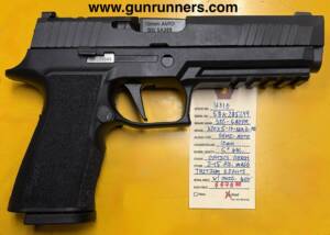 SIG-Sauer, used/unfired, Model 320X5-10-BXR3-R2, 10mm caliber, semi auto pistol, 5” barrel, optics ready, tritium sights, 2-15 round magazines, with original box and all accessories.