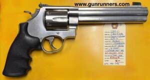 Smith & Wesson, used, Model 629-4, .44 Magnum caliber, stainless steel, double action revolver, 6 shot, 6.5” barrel with full under lug and Power Port, no “Hillary Hole”, manufactured 1996-1999, and with original box.