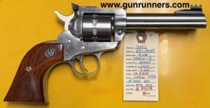 Ruger, used, model Single-10, .22LR caliber, 10 shot, single action revolver, stainless steel, 4.625” barrel, adjustable sights, manufactured in 2012, with original box and all accessories.